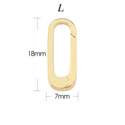 【S:9.5mm/M:12.5mm/L:18mm】K18YG イエローゴールド オーバル パーツ クラスプ チャーム チャーム繋ぎ ブレスレットパーツ ネックレスパーツ チェーンパーツ オーバルパーツ 18k