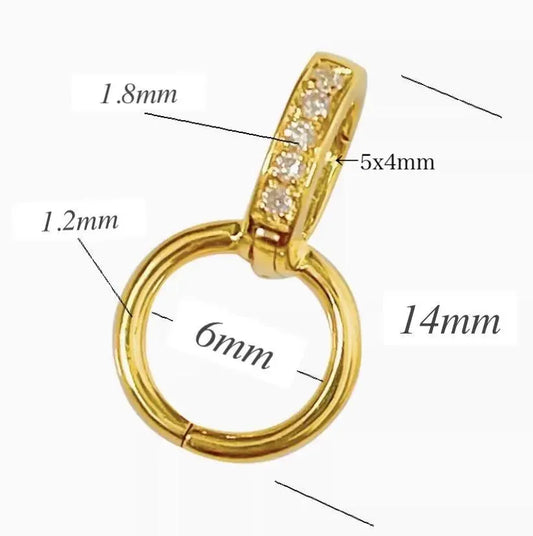 【大・ダイヤモンド】K18YG WG バチカン パーツ ロック付き ペンダントホルダー 18K マルチバチカン ダイヤ クラスプ K18 YG 大きめ