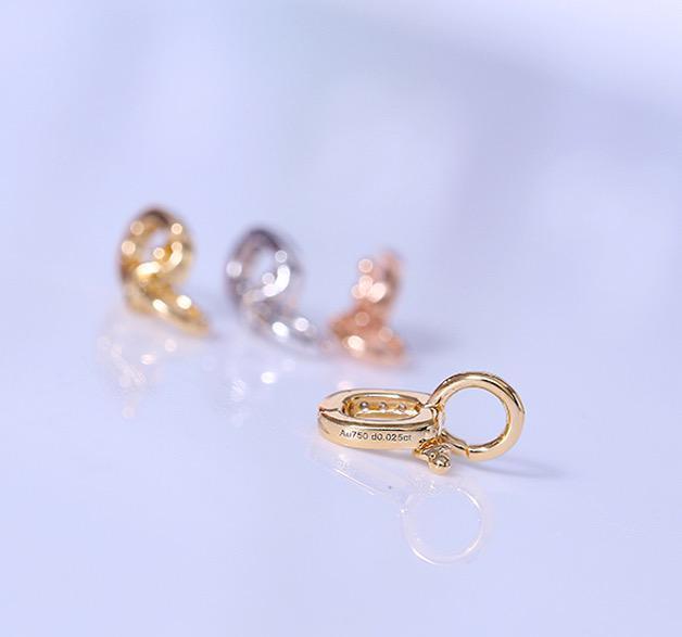 K18YG PG WG 18K バチカン ジュエリーパーツ ロック付き チャーム 鏡面/ダイヤモンド 18K