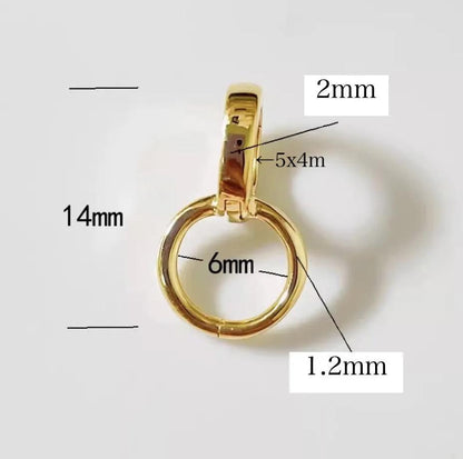 【大・鏡面】K18YG WG バチカン パーツ ロック付き マルチバチカン 18K チェーンパーツ ペンダントパーツ クラスプ 爪ロック K18 YG 大きめ